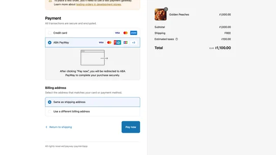 ABA PayWay screenshot