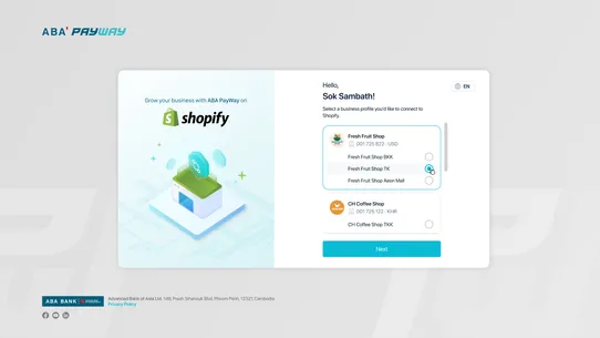ABA PayWay screenshot