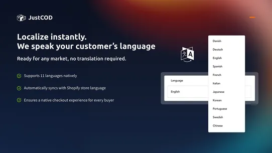 JustCOD (Cash on Delivery) screenshot