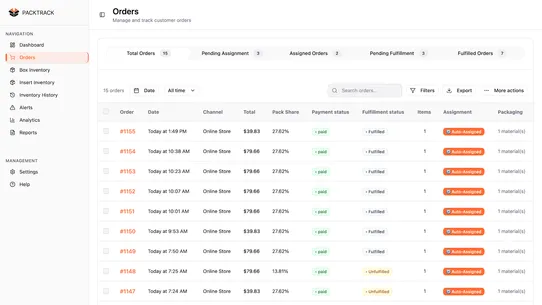 PACKTRACK ‑ Packaging insights screenshot
