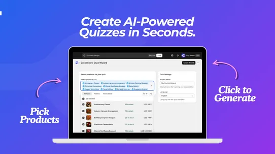 AI Quiz to Cart screenshot