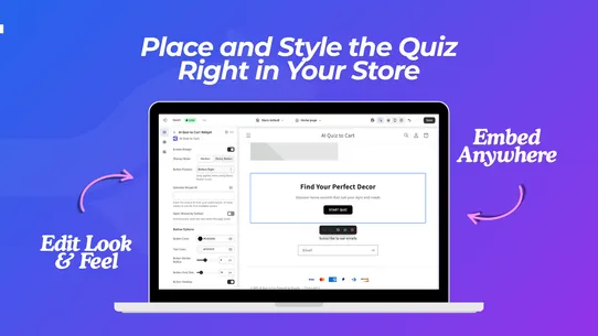 AI Quiz to Cart screenshot