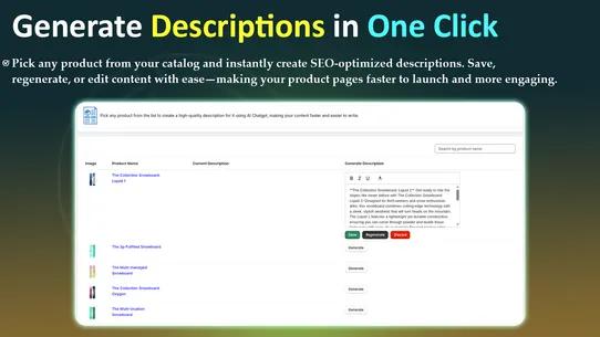 WBL‑ AI Product Desc ChatGPT screenshot