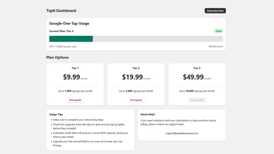 TapIt – Google Login screenshot