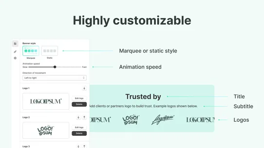 Fab Scrolling Logo Marque Logo screenshot