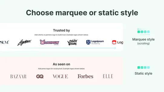 Fab Scrolling Logo Marque Logo screenshot