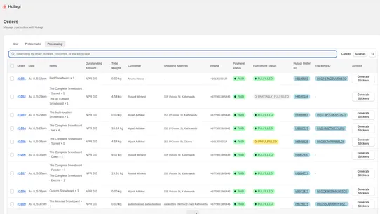 Hulagi Logistics screenshot