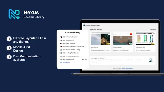 Nexus ‑ Section Library screenshot