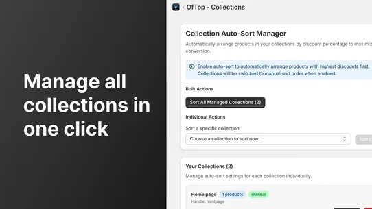 Oftop ‑ Smart Collections screenshot