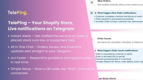 TelePing – Store Alerts screenshot
