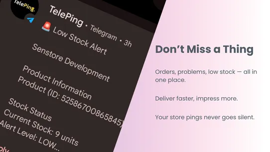 TelePing – Store Alerts screenshot