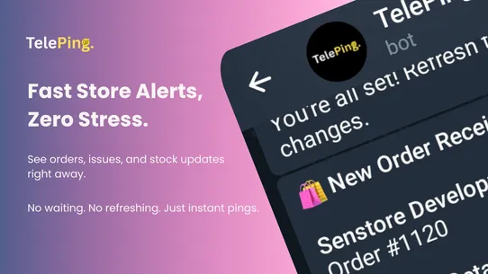TelePing – Store Alerts screenshot