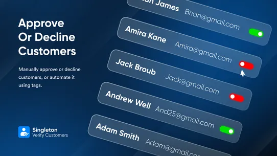 Singleton | Verify Customers screenshot