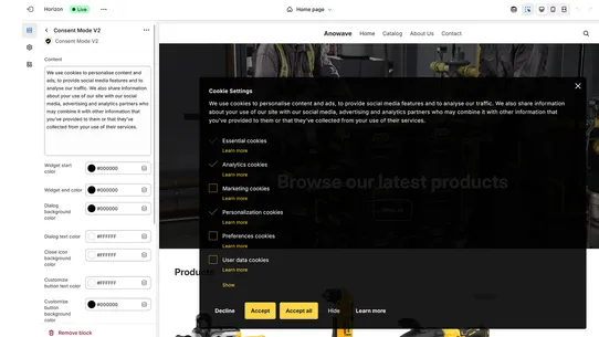 Google Consent Mode V2 screenshot