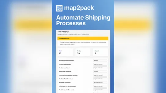 map2pack ‑ Order to Label screenshot