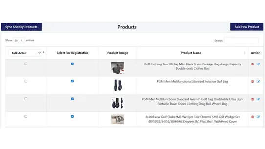 Product Registration Supreme screenshot