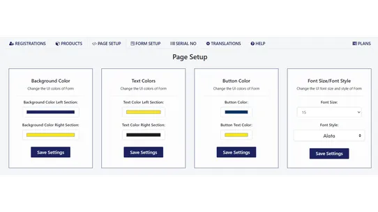 Product Registration Supreme screenshot