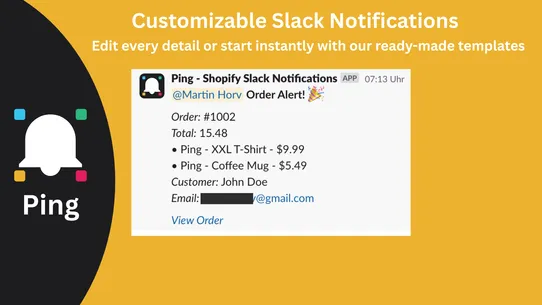 Ping ‑ Slack Notifications screenshot