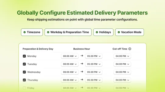 W: Estimated Delivery Date ETA screenshot