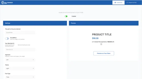 Product Page Info Install screenshot