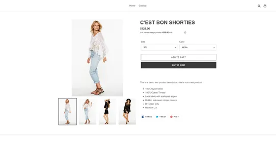 Product Page Info Install screenshot