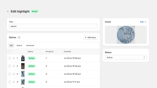 Fabext Stories screenshot