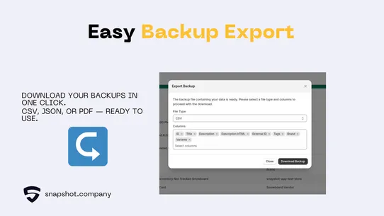 Snapshot ‑ Automatic Backups screenshot