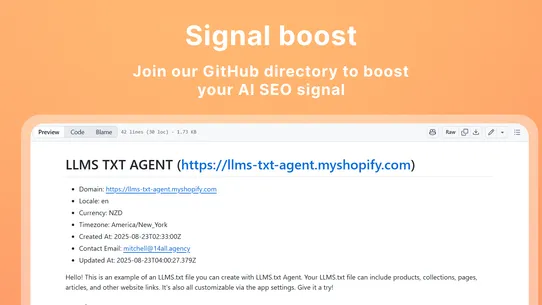 LLMS.txt Agent: AI SEO Traffic screenshot