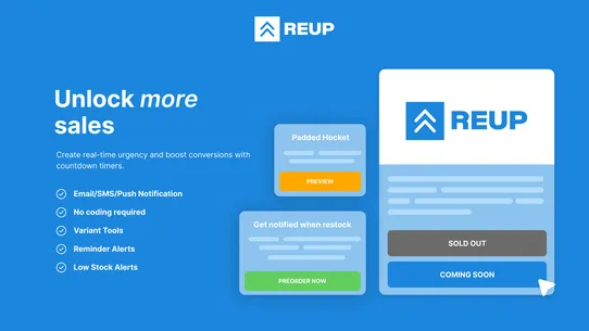 Reup ‑ Back in Stock, Preorder screenshot