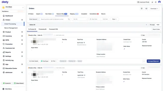 Desty Omnichannel screenshot