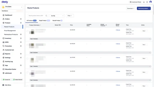 Desty Omnichannel screenshot