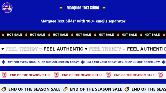 Annoucement Bar‑Marquee Slider screenshot