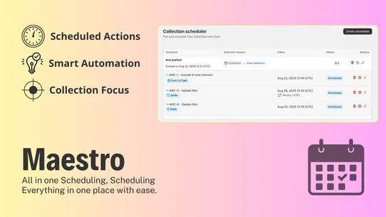 Maestro Collections Scheduler screenshot