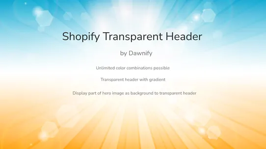 Transparent Header by Dawnify screenshot
