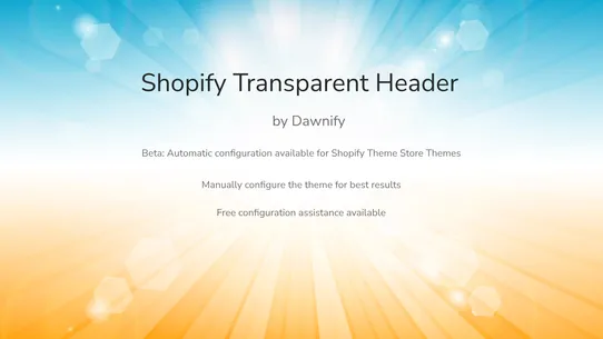 Transparent Header by Dawnify screenshot