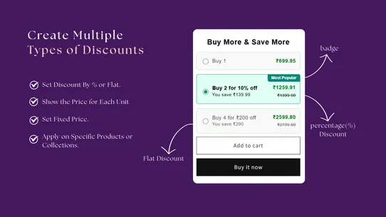 Xperts volume discount screenshot