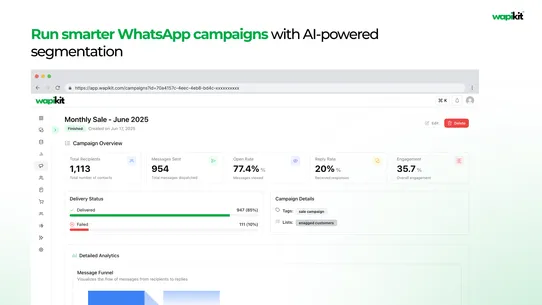 Wapikit ‑ WhatsApp Marketing screenshot