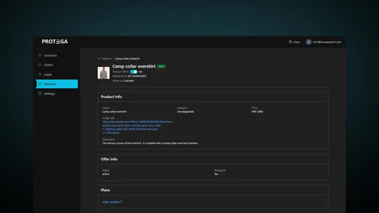 Protega Post Purchase Care screenshot