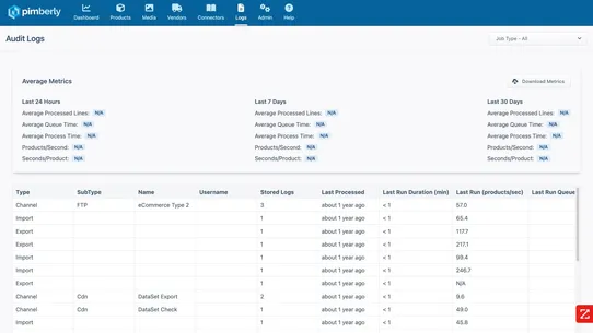 Pimberly Enterprise PIM/DAM screenshot