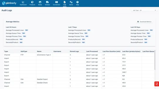 Pimberly Enterprise PIM/DAM screenshot