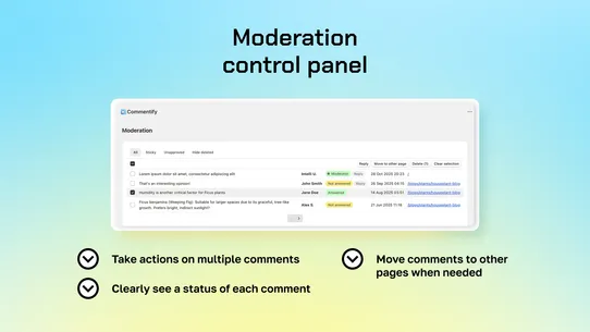 Commentify: Customer Comments screenshot