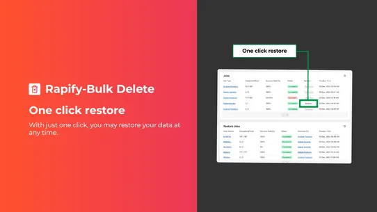 Rapify Product Delete &amp; Backup screenshot