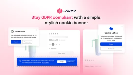 LV Size Chart, Product Badges screenshot
