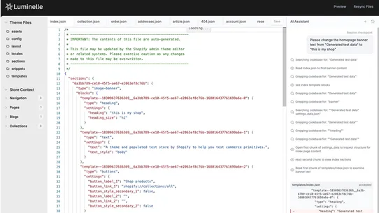 Luminelle ‑ AI Store Agent screenshot