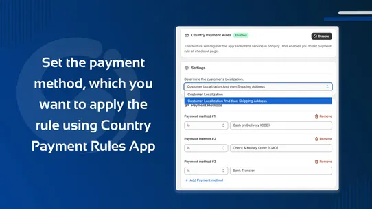 CI Country Payment Rules screenshot