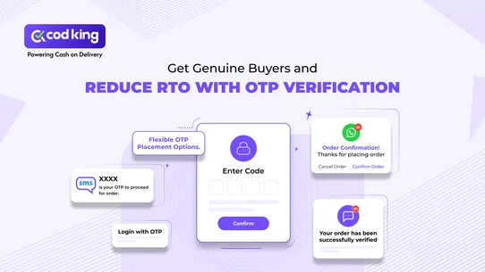 COD King‑COD Fees &amp; OTP Verify screenshot