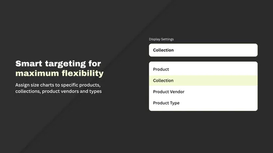Sizely ‑ Custom Size Charts screenshot