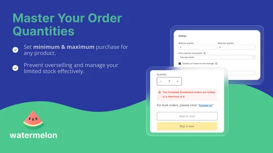 Watermelon Order Limits screenshot