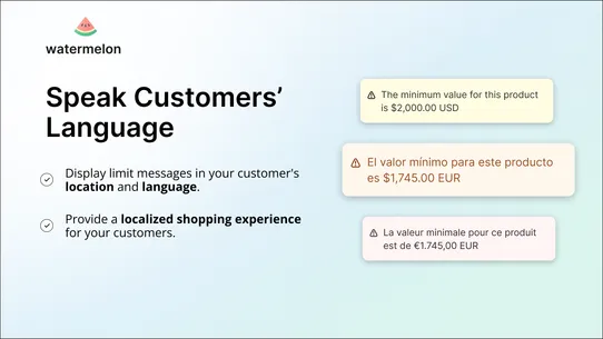 Watermelon Order Limits screenshot