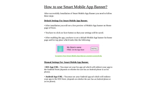 Smart Mobile App Banner screenshot